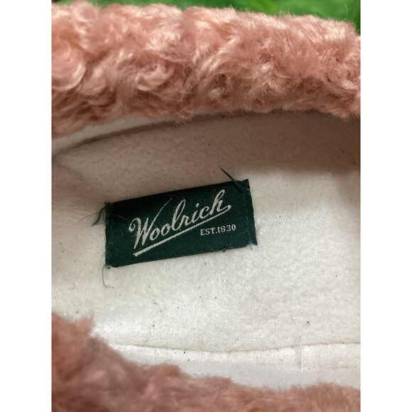 Woolrich Pink Puff Fleece Slippers Shoes Memory Foam Women’s Size 7 Warm Comfy - Picture 7 of 11
